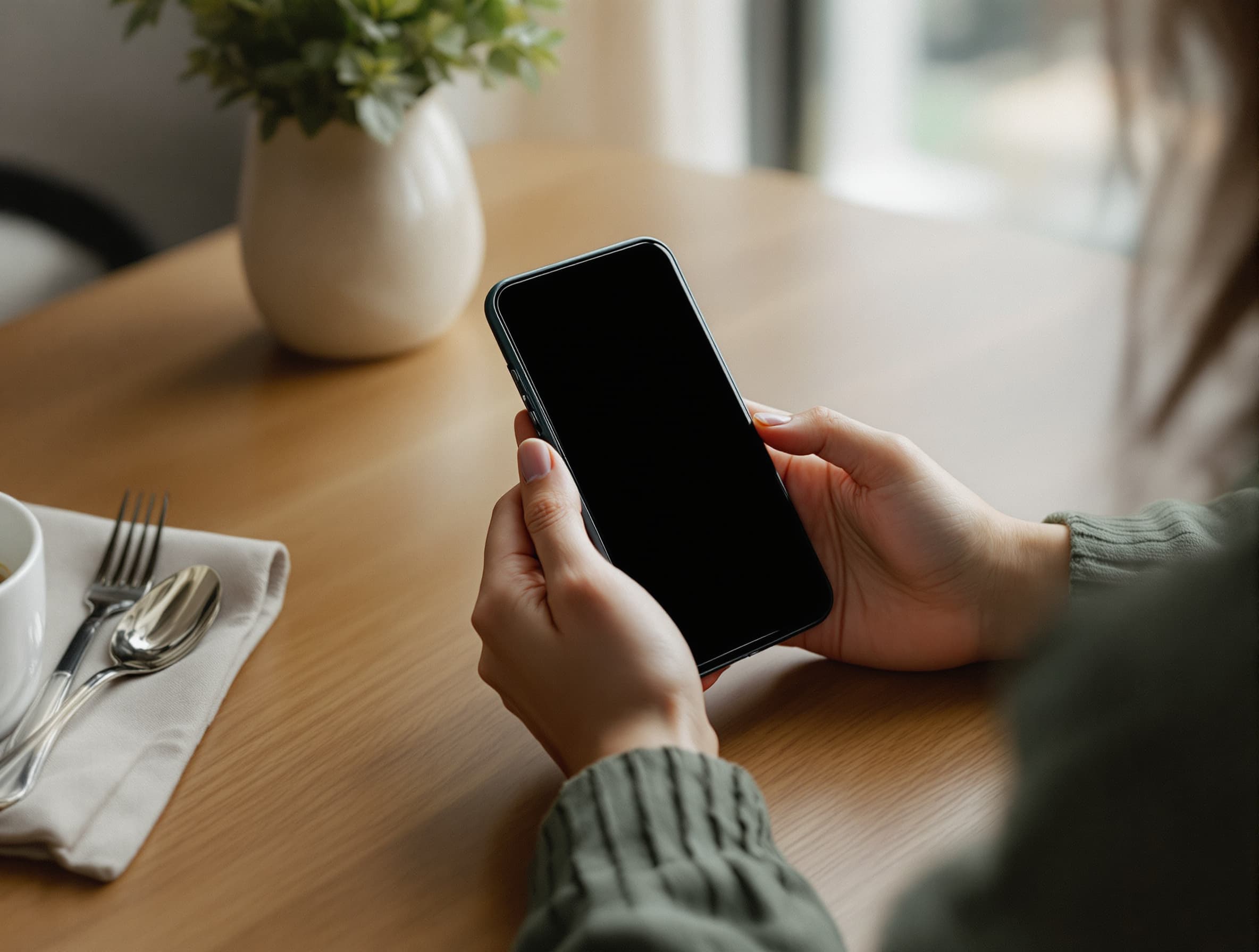 Someone opening a course on their phone